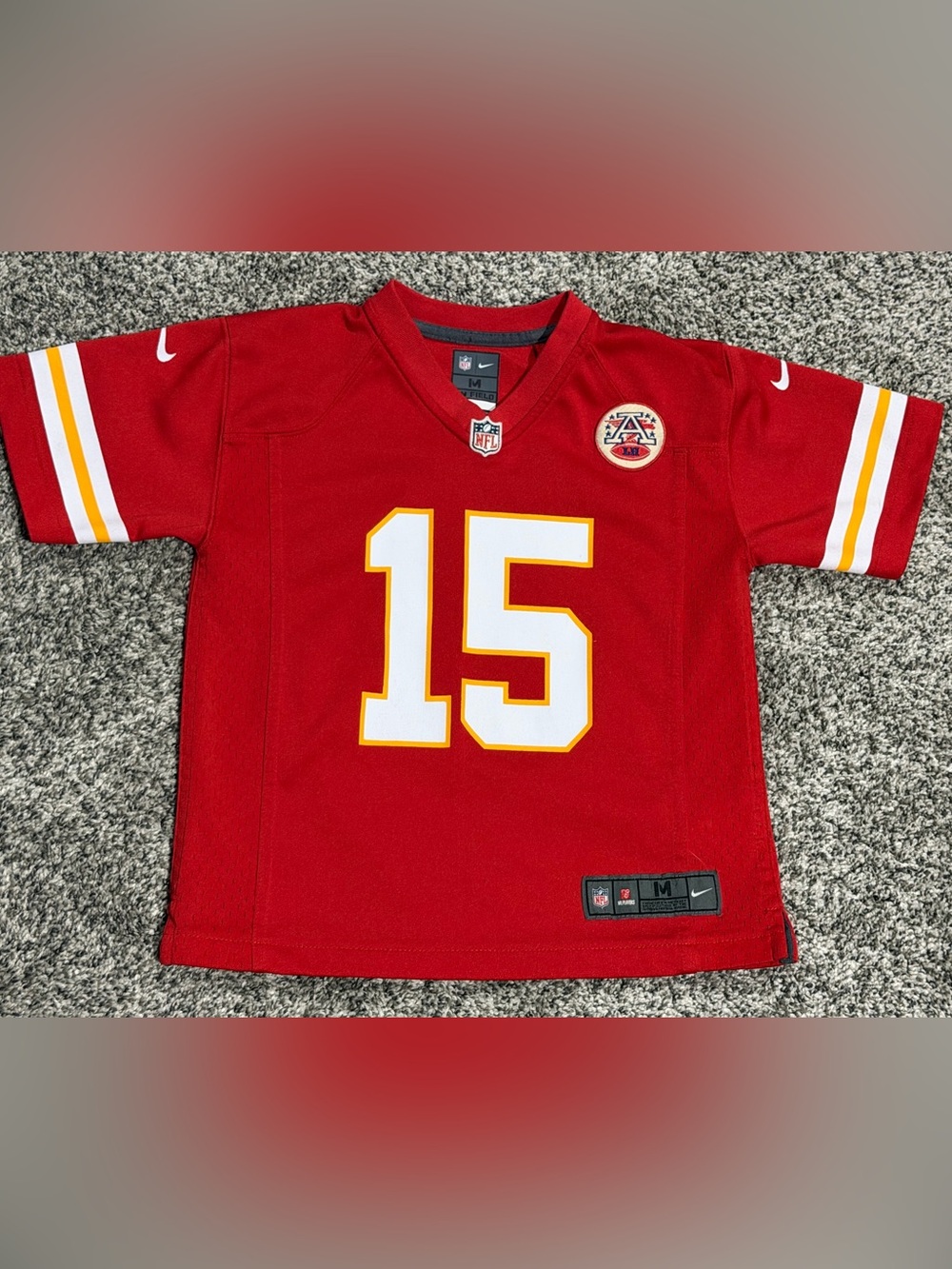 Patrick Mahomes #15 Kansas City Chiefs Nike On Field Jersey Youth Size Medium